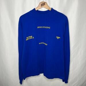 Kanye West Yeezy Season Ye Sunday Service Jesus is King Vinyl Tour Merch Tee L